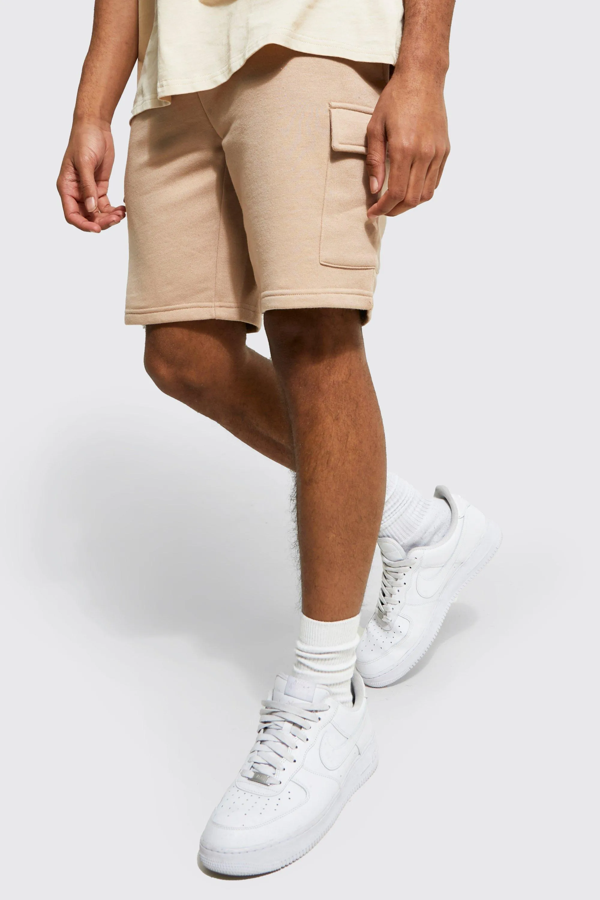 Slim Mid Cargo Jersey Short