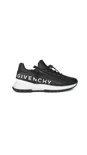 Spectre Runner Sneakers In Leather With Zip - Black/White