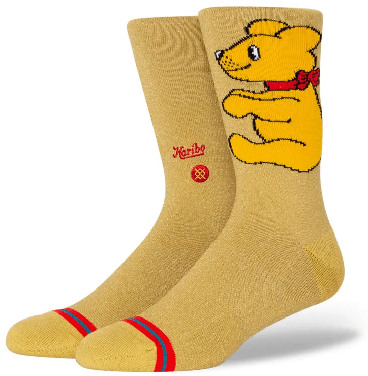 Stance Socks Unisex Haribo Gummie Bear Crew Gold