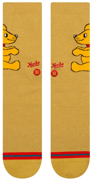 Stance Socks Unisex Haribo Gummie Bear Crew Gold