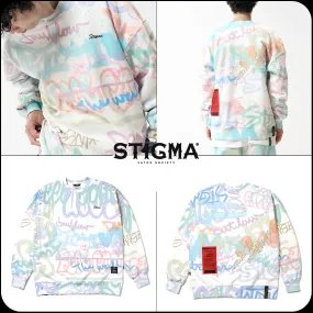 STIGMA  |[ STIGMA ]★22 PAINTING OVERSIZED HEAVY SWEAT CREWNECK