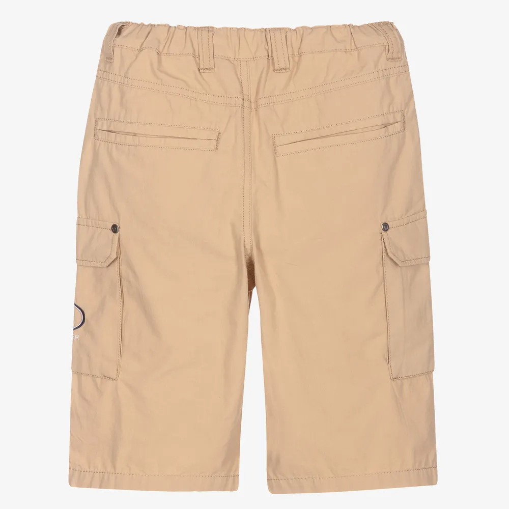 Teen Boys Beige Cargo Shorts