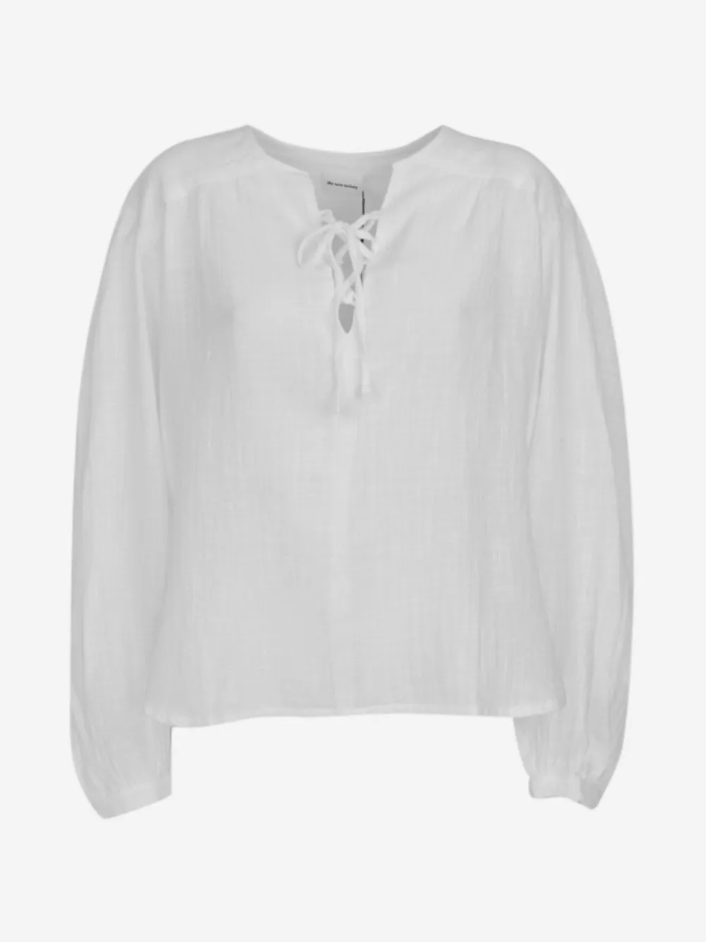 The new society - Blusa con maniche a palloncino e lacci allo scollo