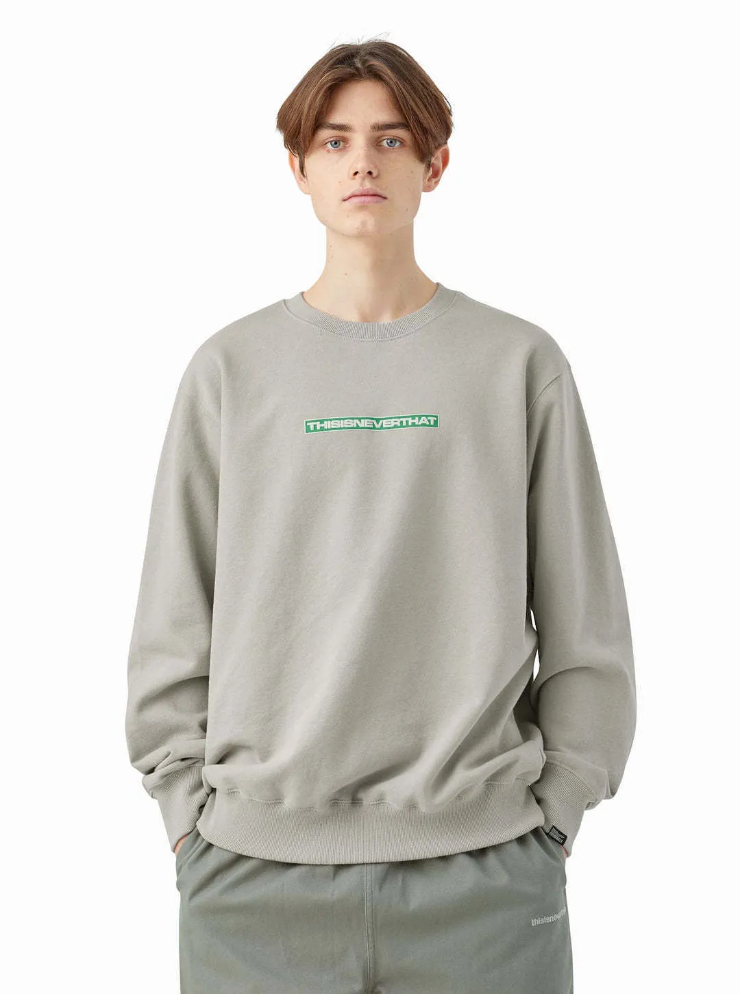 thisisneverthat  |Unisex Street Style Long Sleeves Logo Sweatshirts