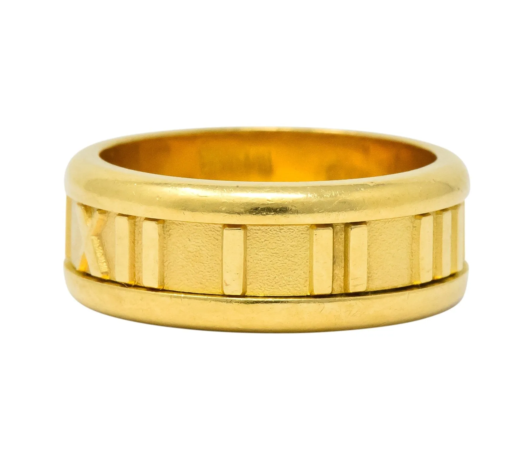 Tiffany & Co. 1995 18 Karat Gold Atlas Wide Band Ring Unisex