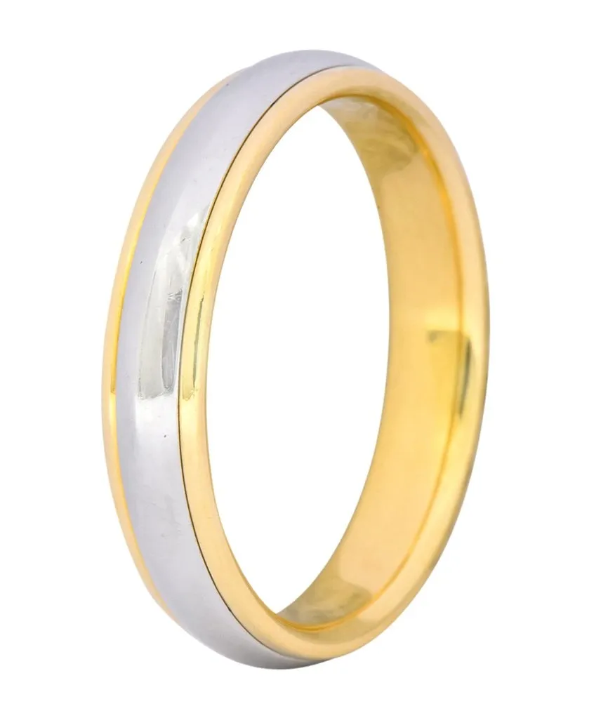 Tiffany & Co. Platinum 18 Karat Gold Two-Tone Wedding Band Unisex Stacking Ring