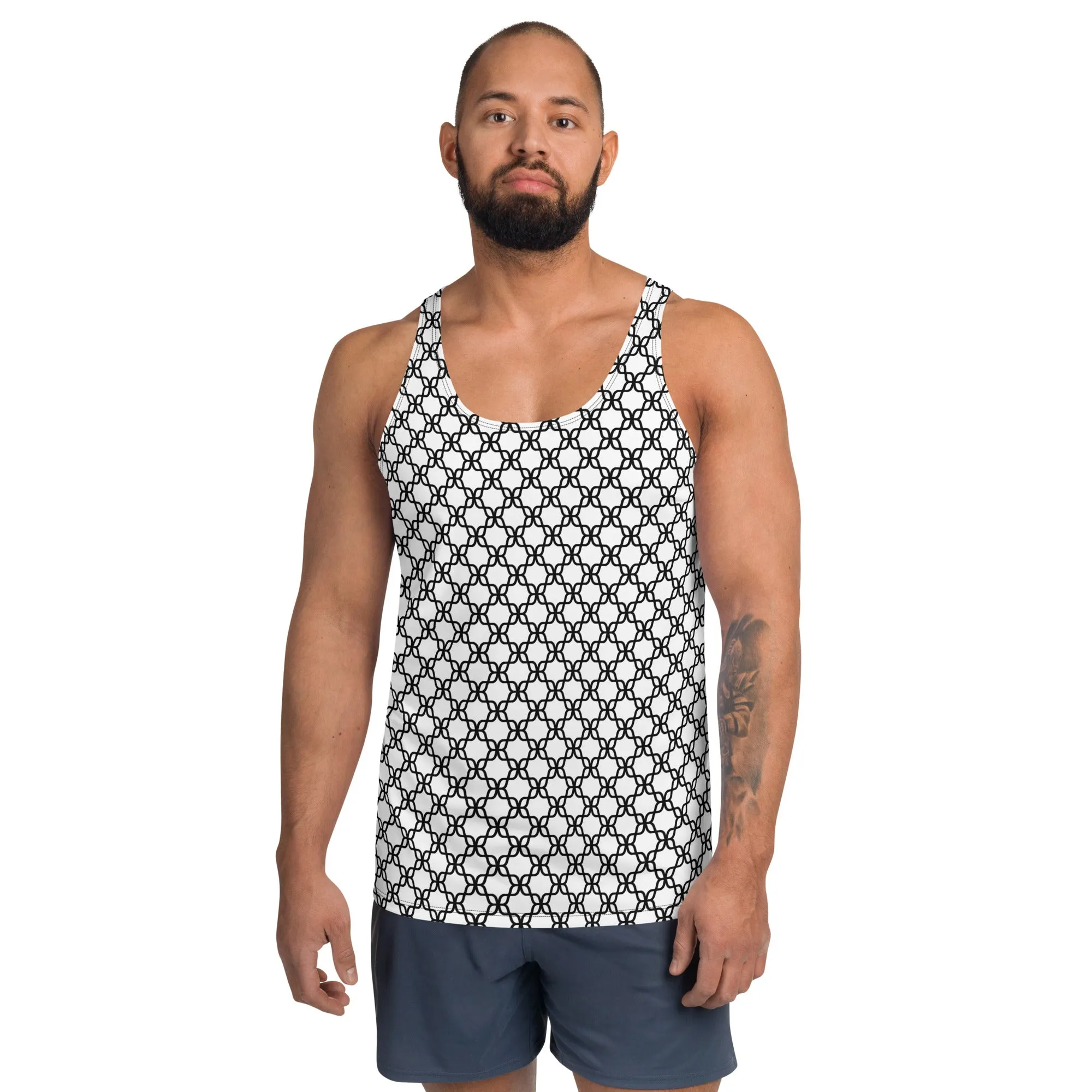 Unisex Tank Top Aqua Chain