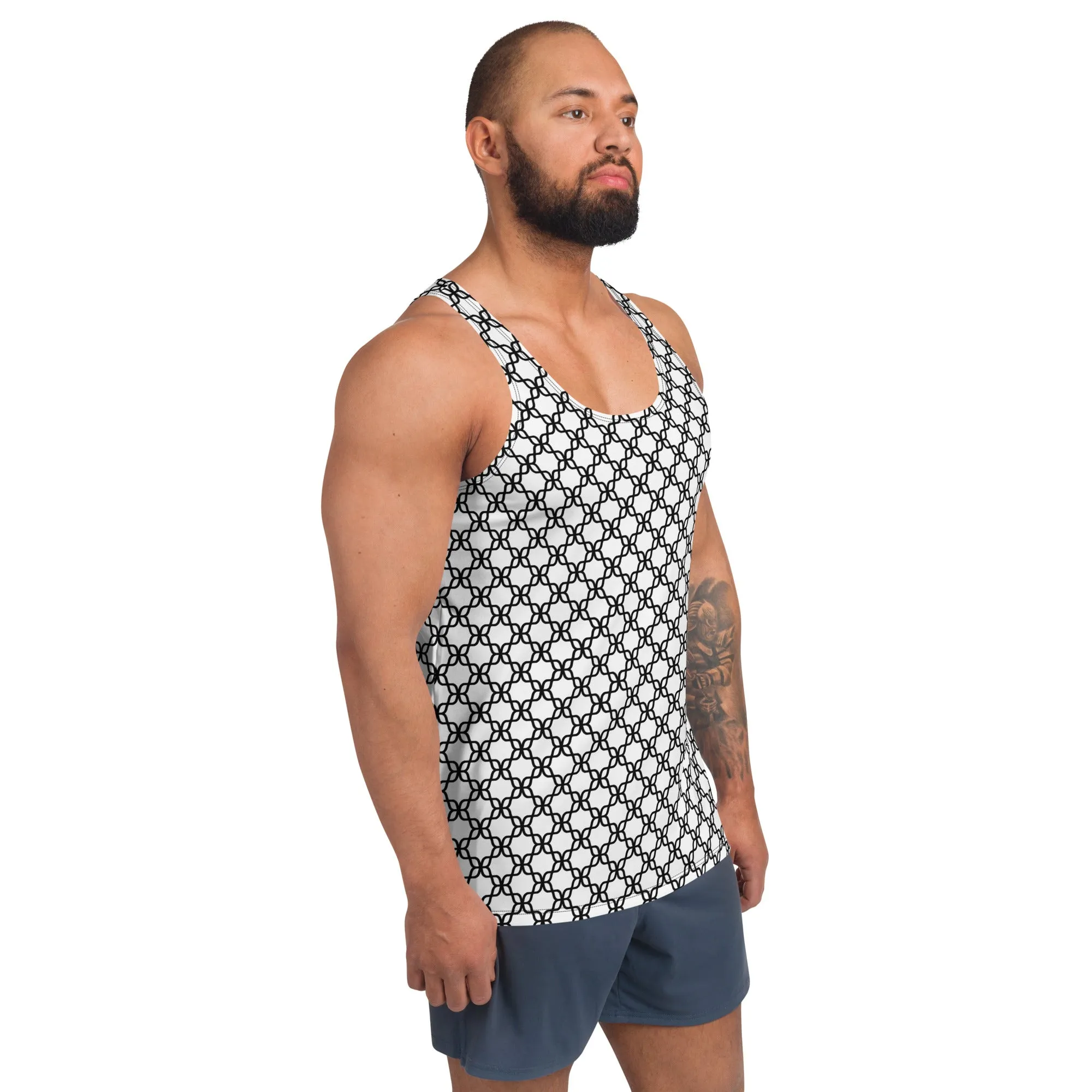 Unisex Tank Top Aqua Chain