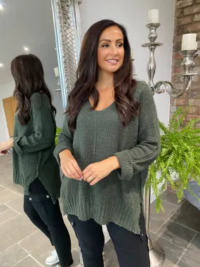 V-Neck Knit Jumper Lauren