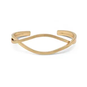 Wave Bangle Antique Gold Tone