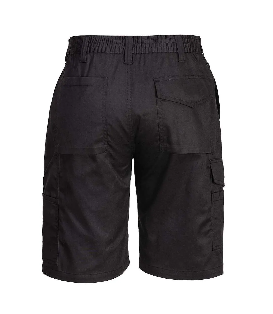 Womens/ladies cargo shorts black Portwest