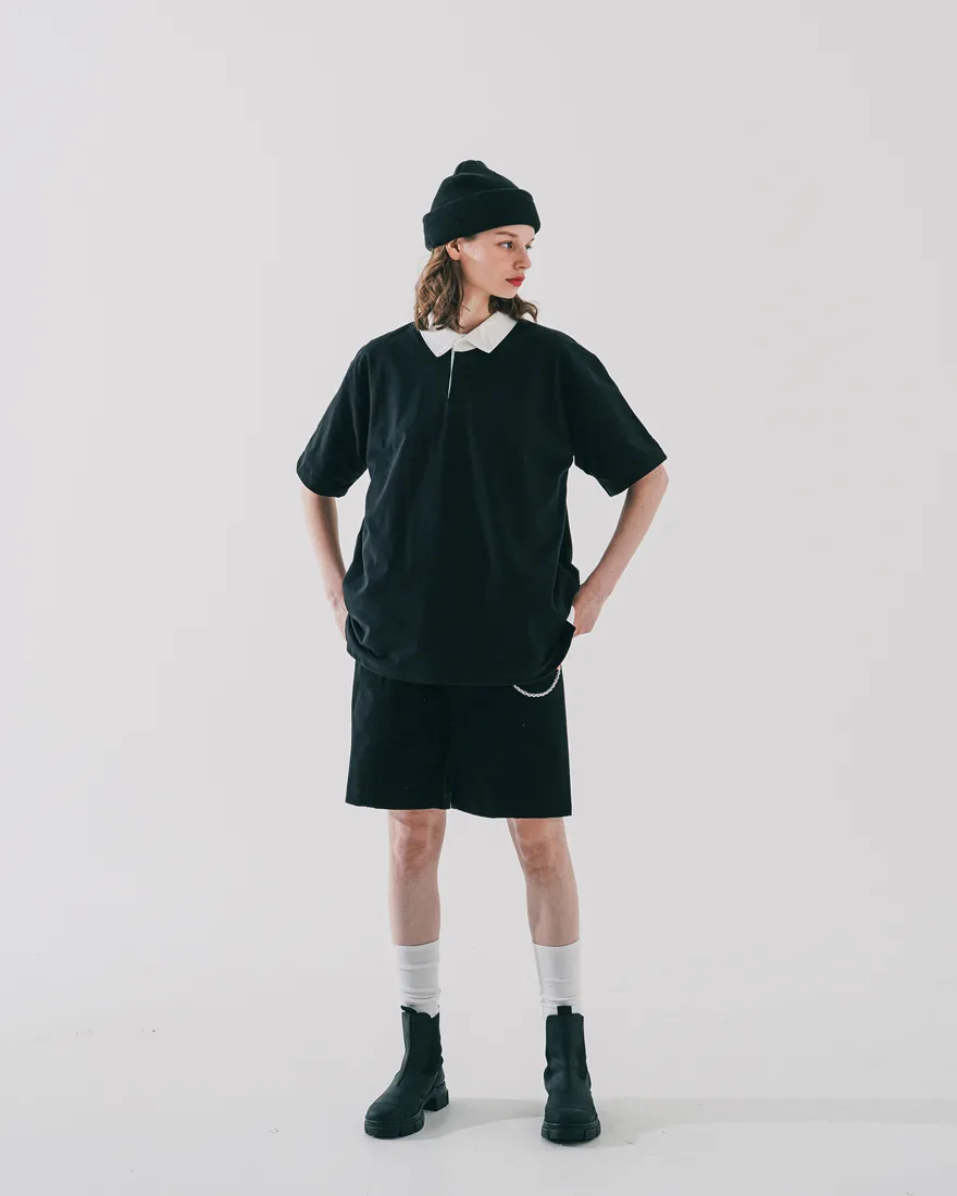 WV PROJECT  |Unisex Street Style Bi-color Cotton Short Sleeves Logo