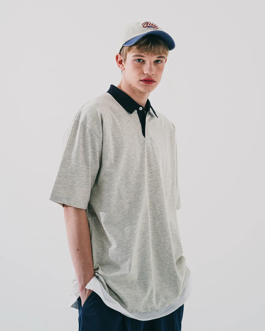 WV PROJECT  |Unisex Street Style Bi-color Cotton Short Sleeves Logo