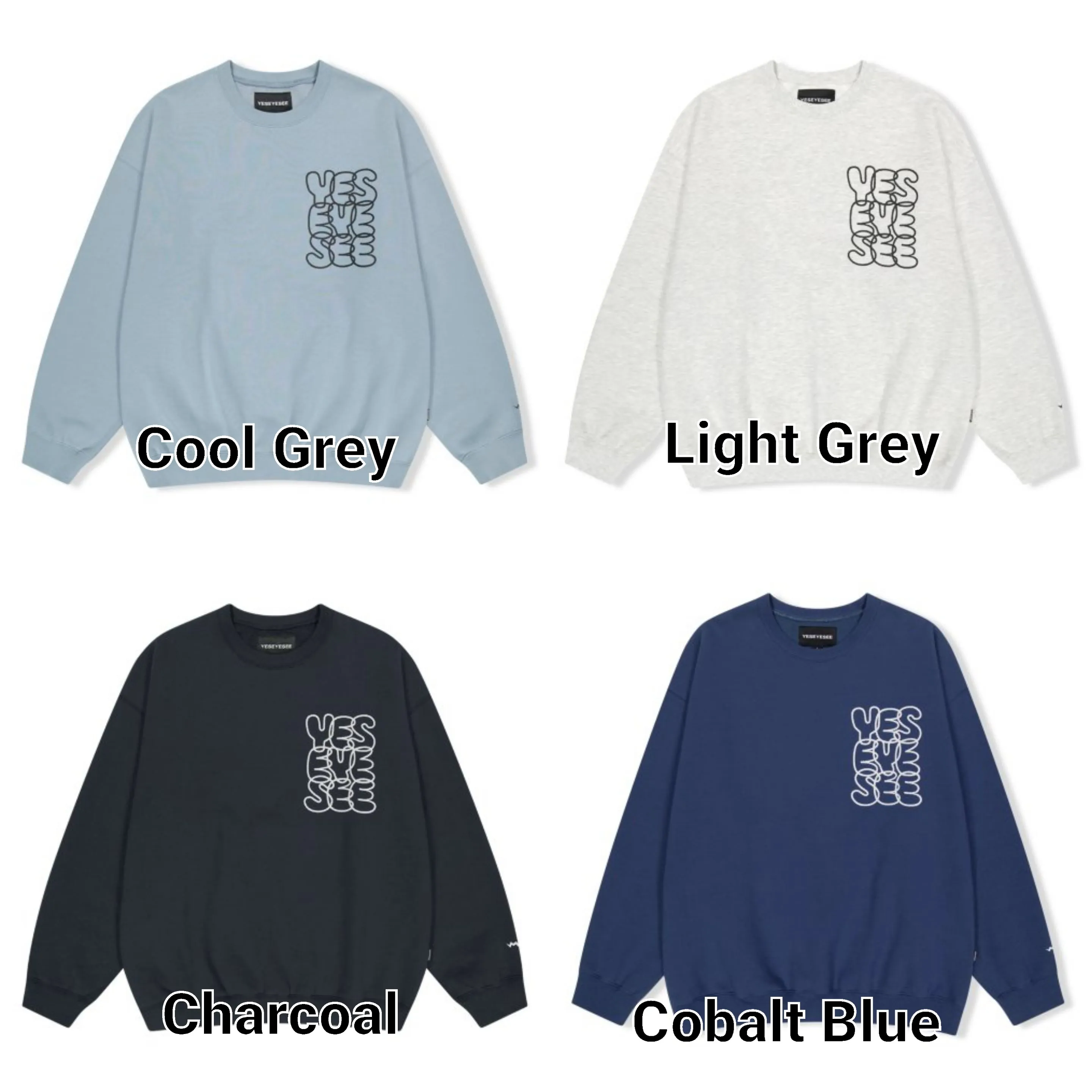 YESEYESEE  |Unisex Street Style Long Sleeves Cotton Logo Sweatshirts